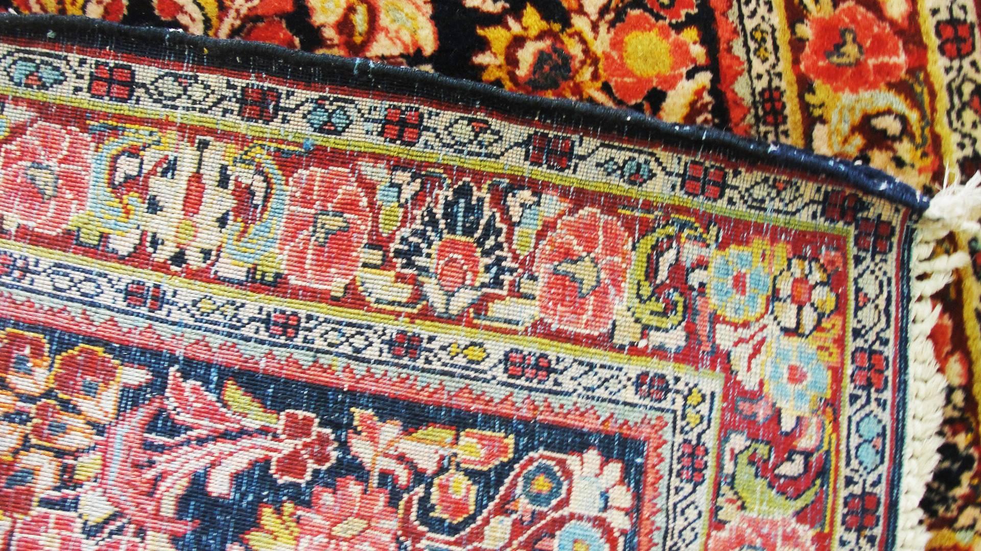 Antiker persischer Mohajiran Sarouk-Läufer, persisch (Sarouk Farahan) im Angebot