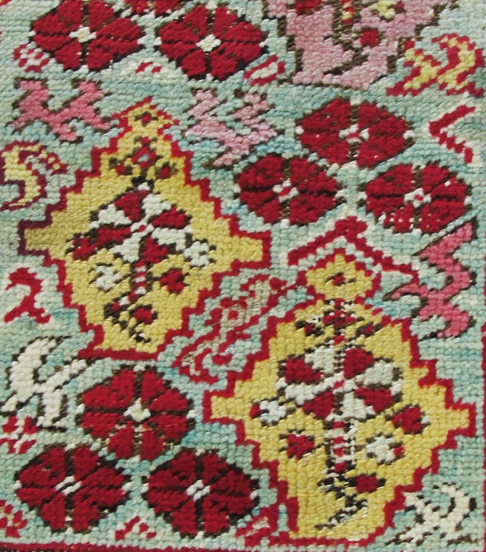  Antique Turkish Ghiordes/Oushak Rug/Runner In Excellent Condition For Sale In Evanston, IL