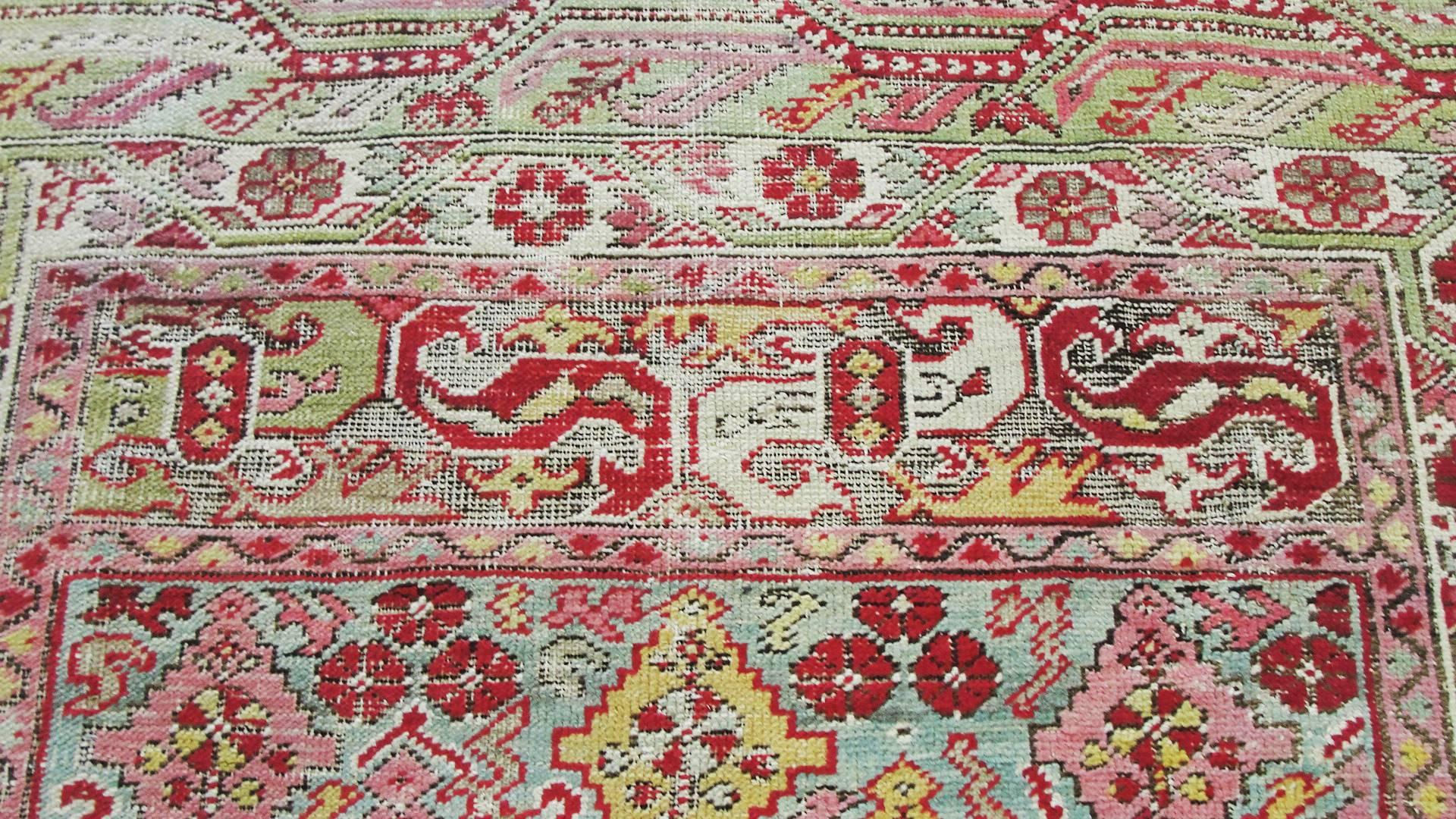  Antique Turkish Ghiordes/Oushak Rug/Runner For Sale 1