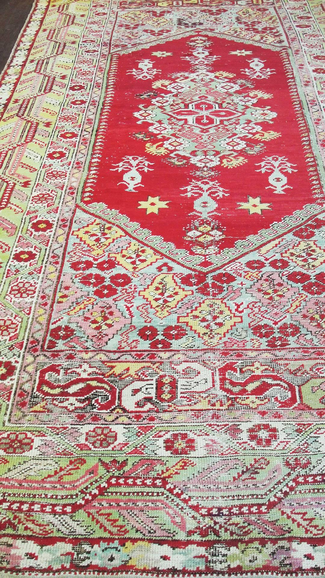  Antique Turkish Ghiordes/Oushak Rug/Runner For Sale 2