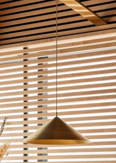 22" Spun Brass Cone Pendant