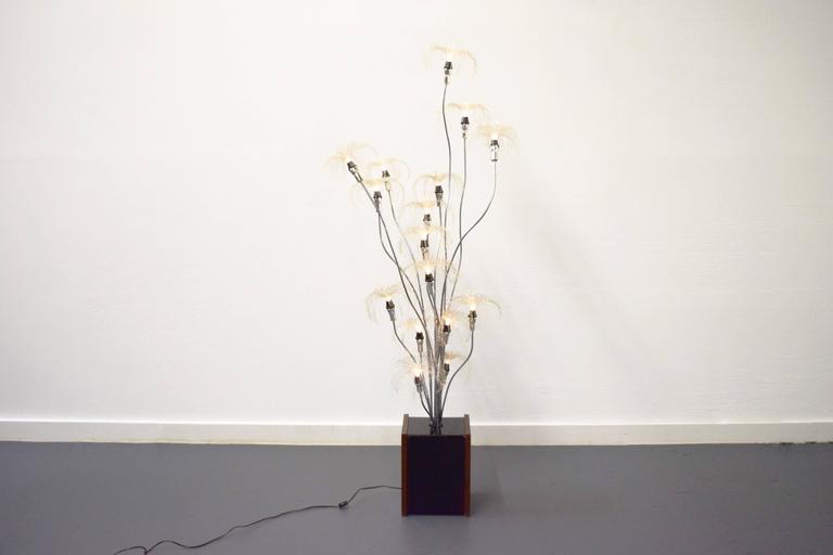 MidCentury Chrome Fiber Optic Floor Lamp For Sale at 1stDibs