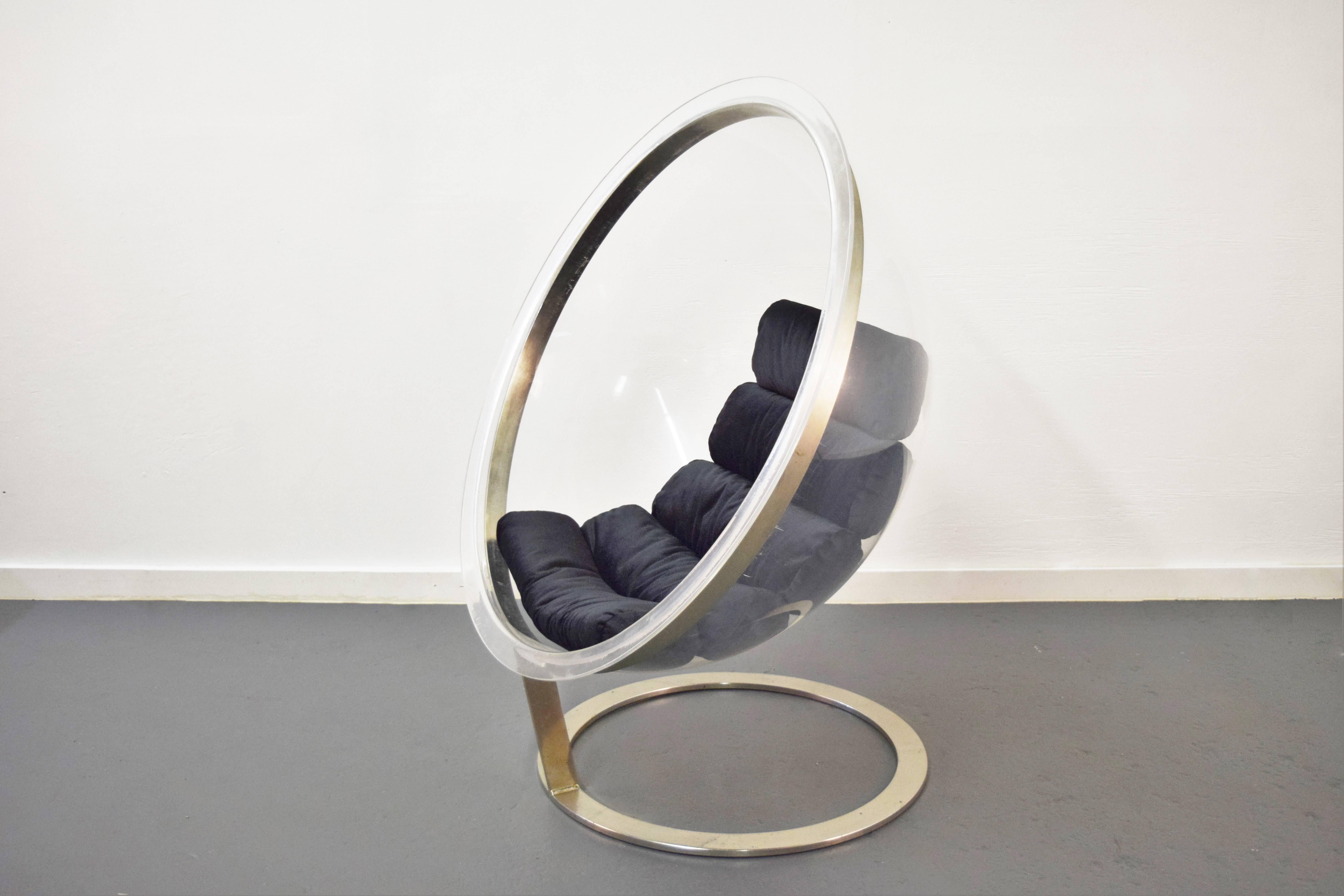 Bubble lounge chair by Christian Daninos. 

New upholstery in black soft velvet.