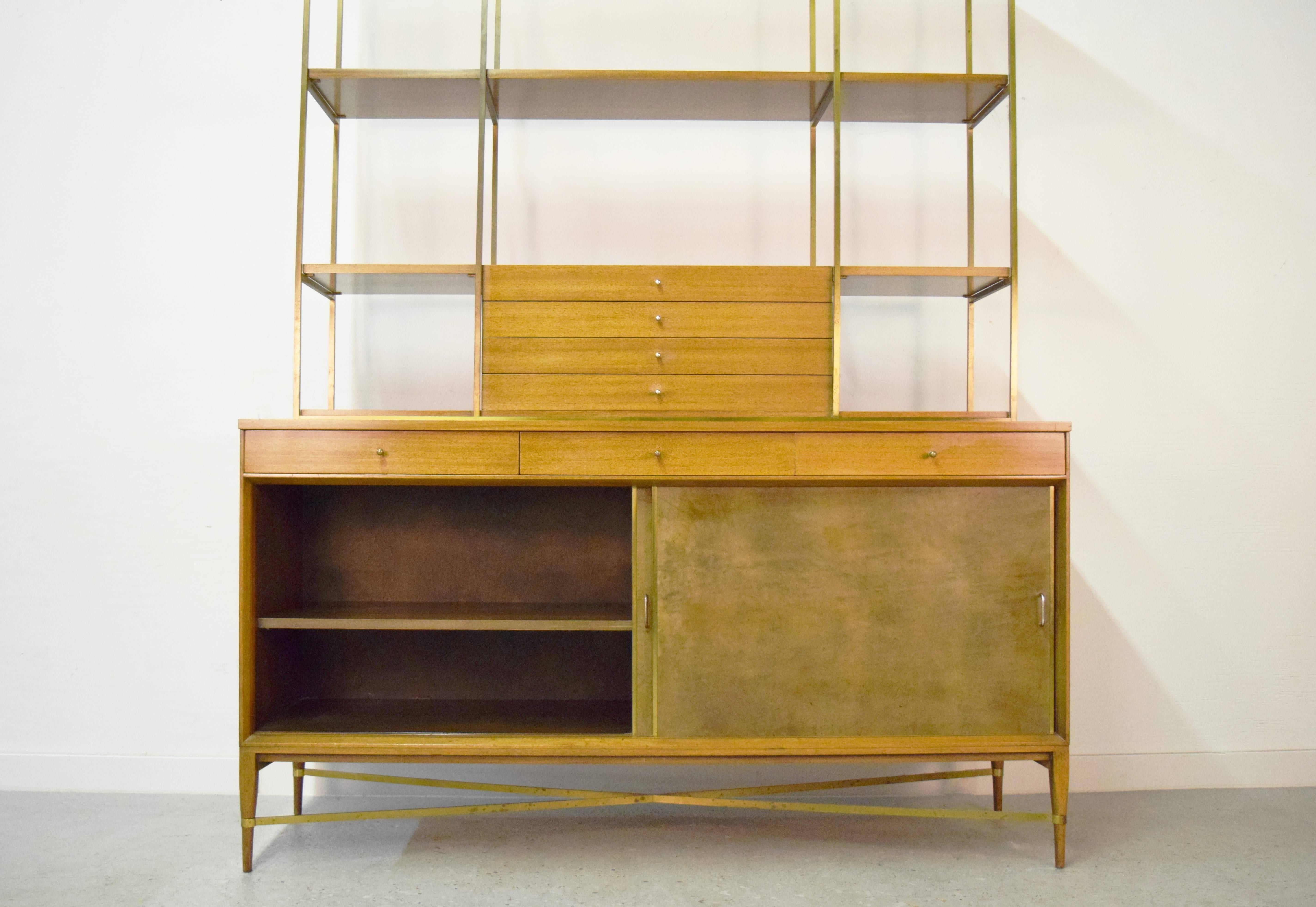 Paul McCobb Calvin group two-piece sideboard display.