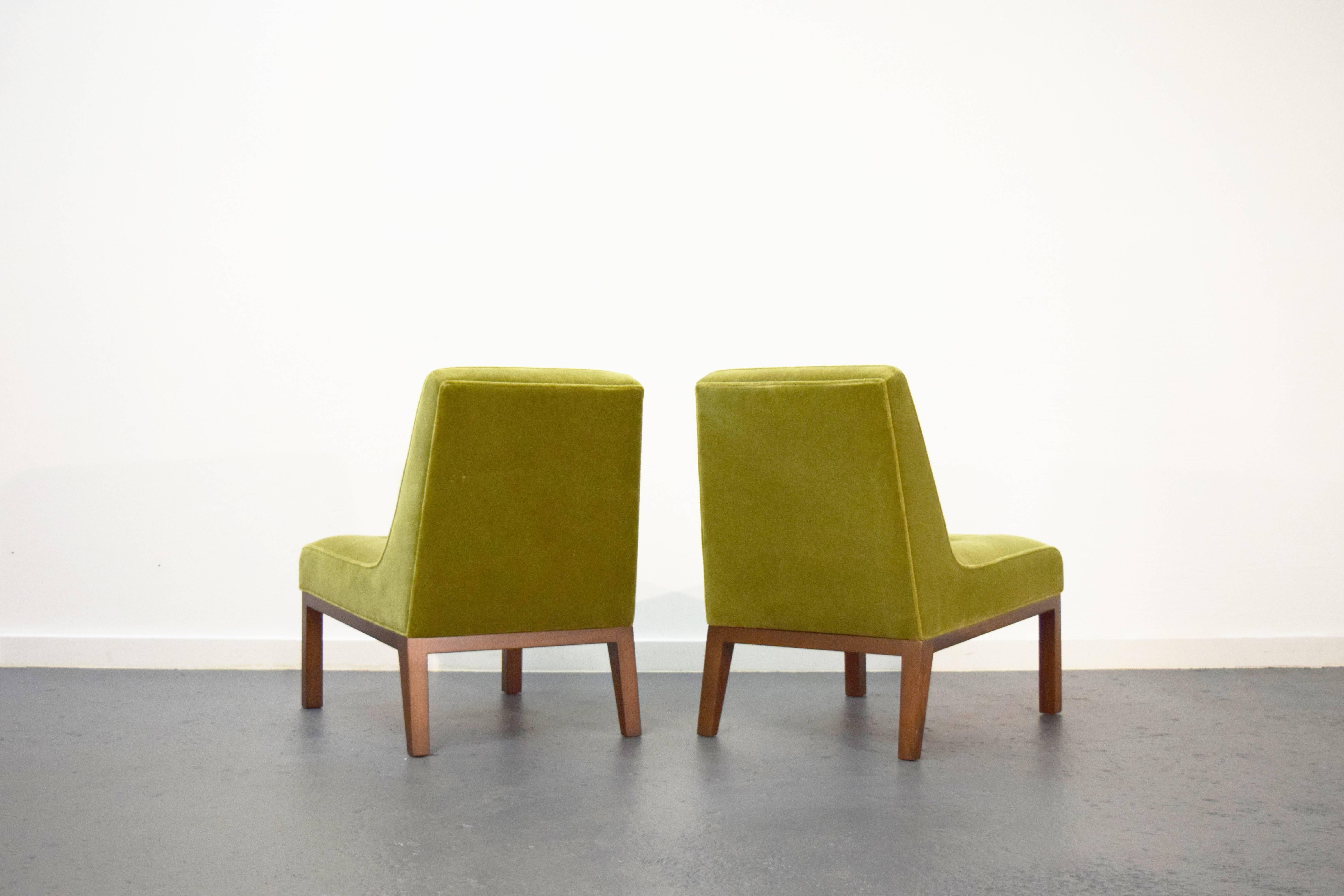 Paar Sessel ohne Armlehne von Edward Wormley für Dunbar (amerikanisch) im Angebot