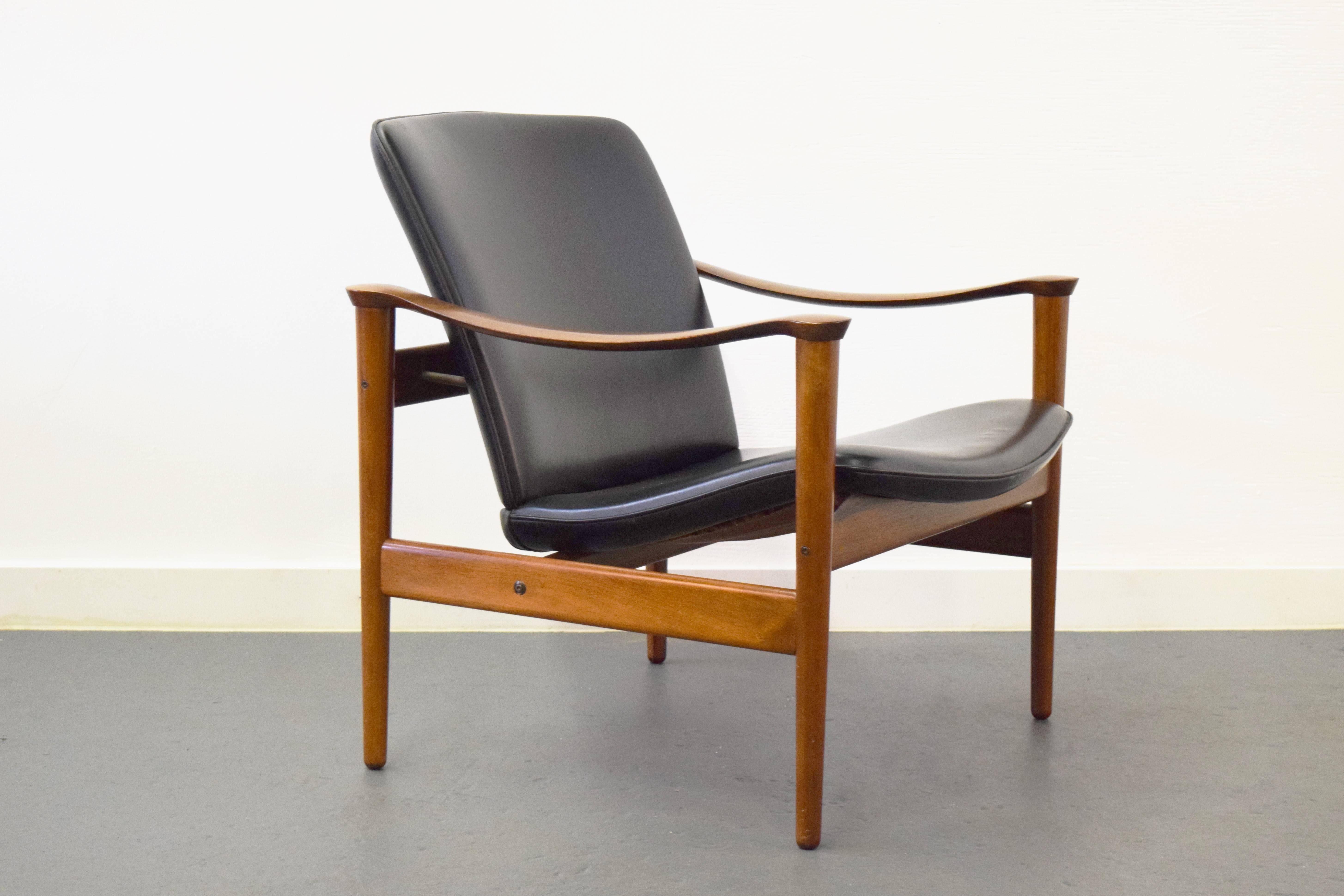 Norwegian Fredrik A. Kayser Rosewood Lounge Chair For Sale