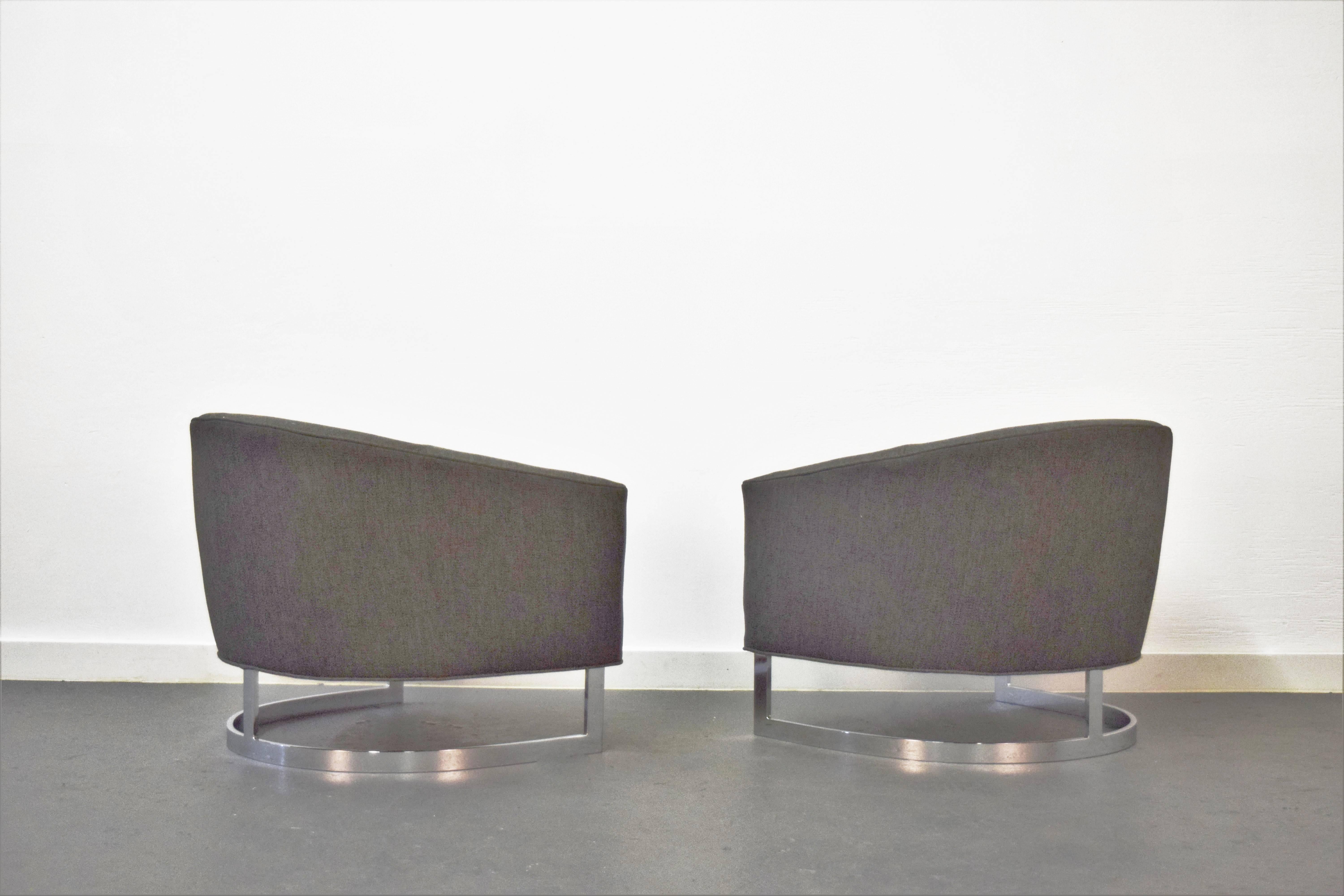 20th Century Set of Four Milo Baughman Style Tub Lounge Chairs