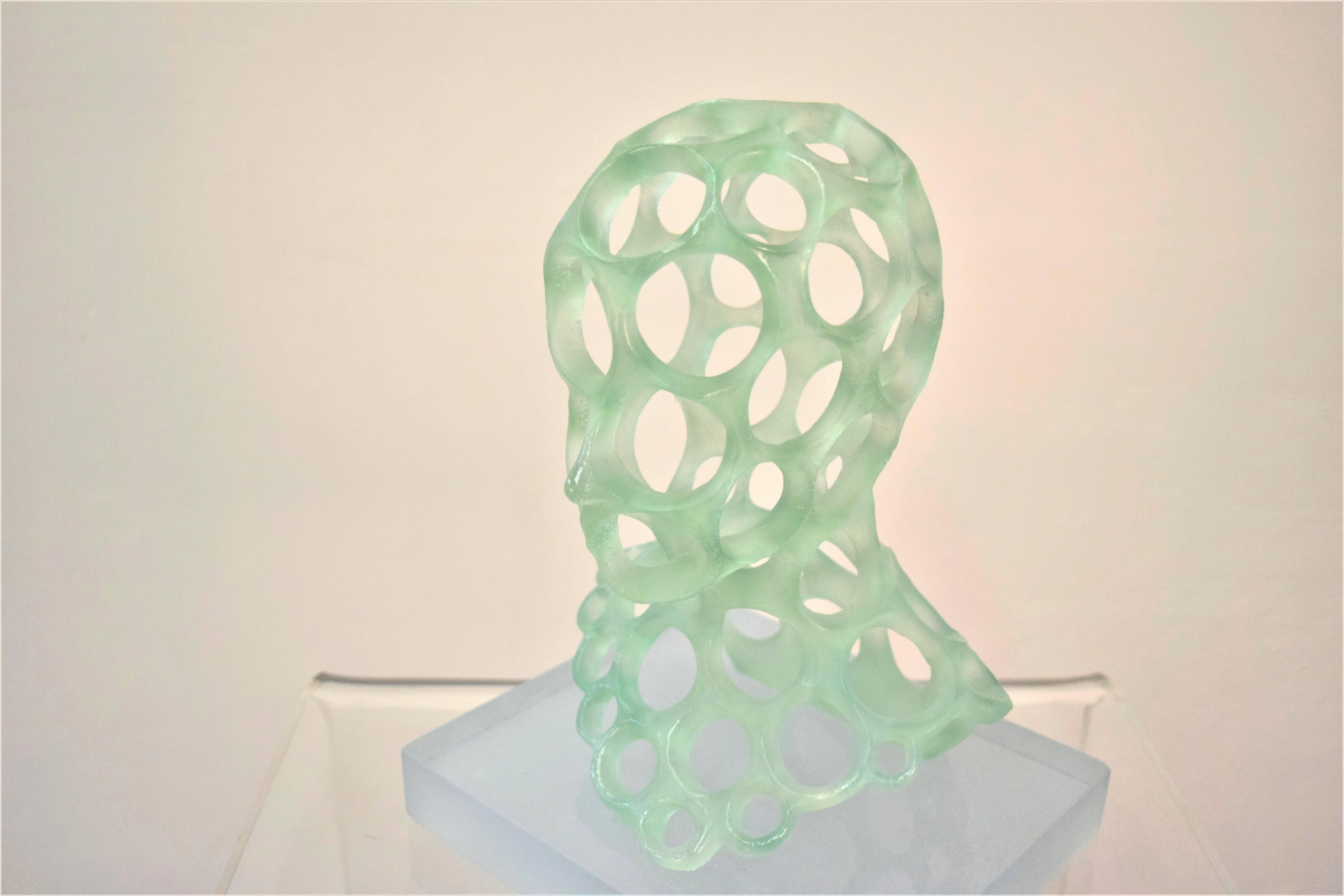 Post-Modern Daum Glass Sculpture 'Reves' by Jean Faucheur