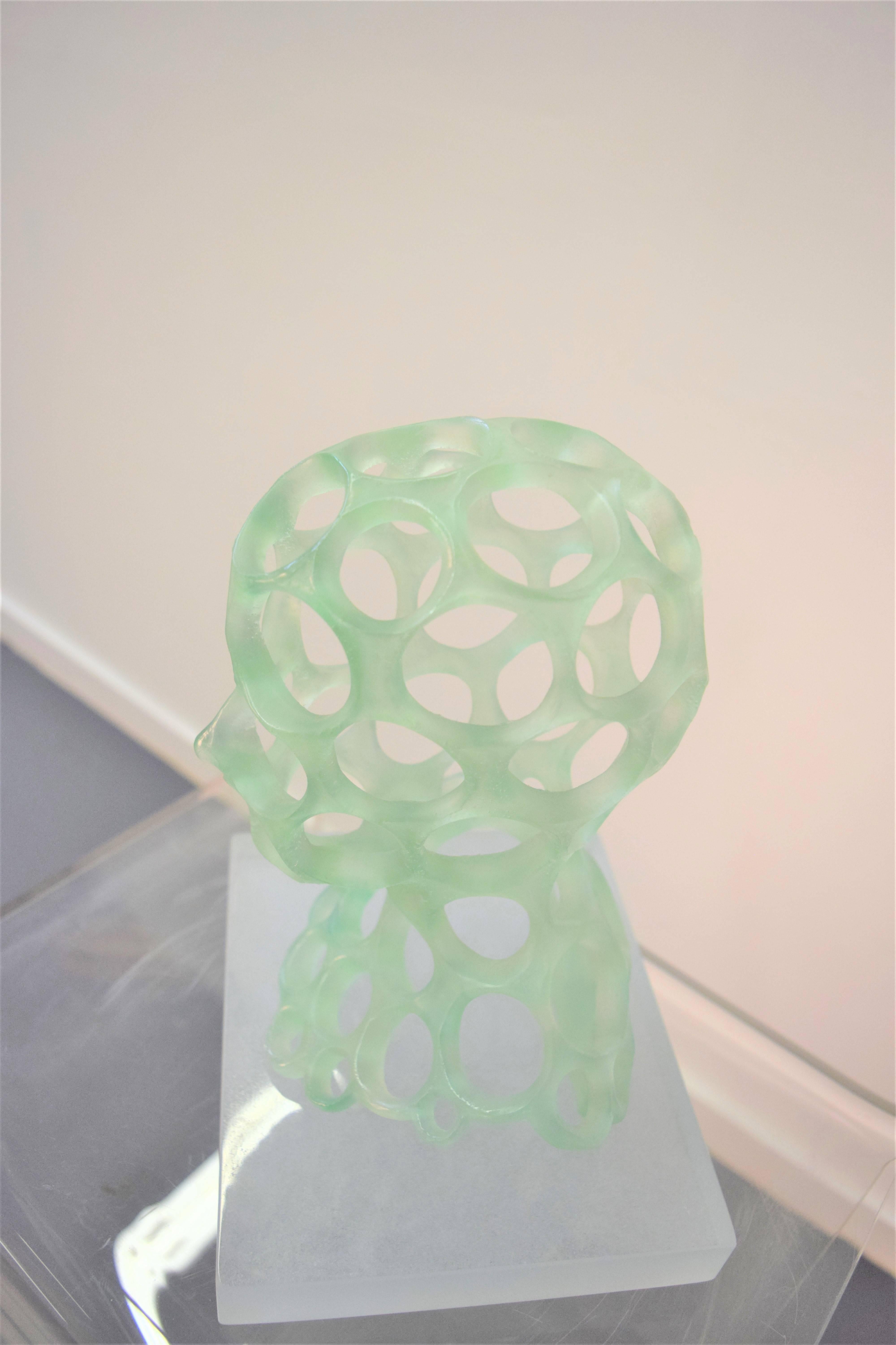 Daum Glass Sculpture 'Reves' by Jean Faucheur In Excellent Condition In Middlesex, NJ