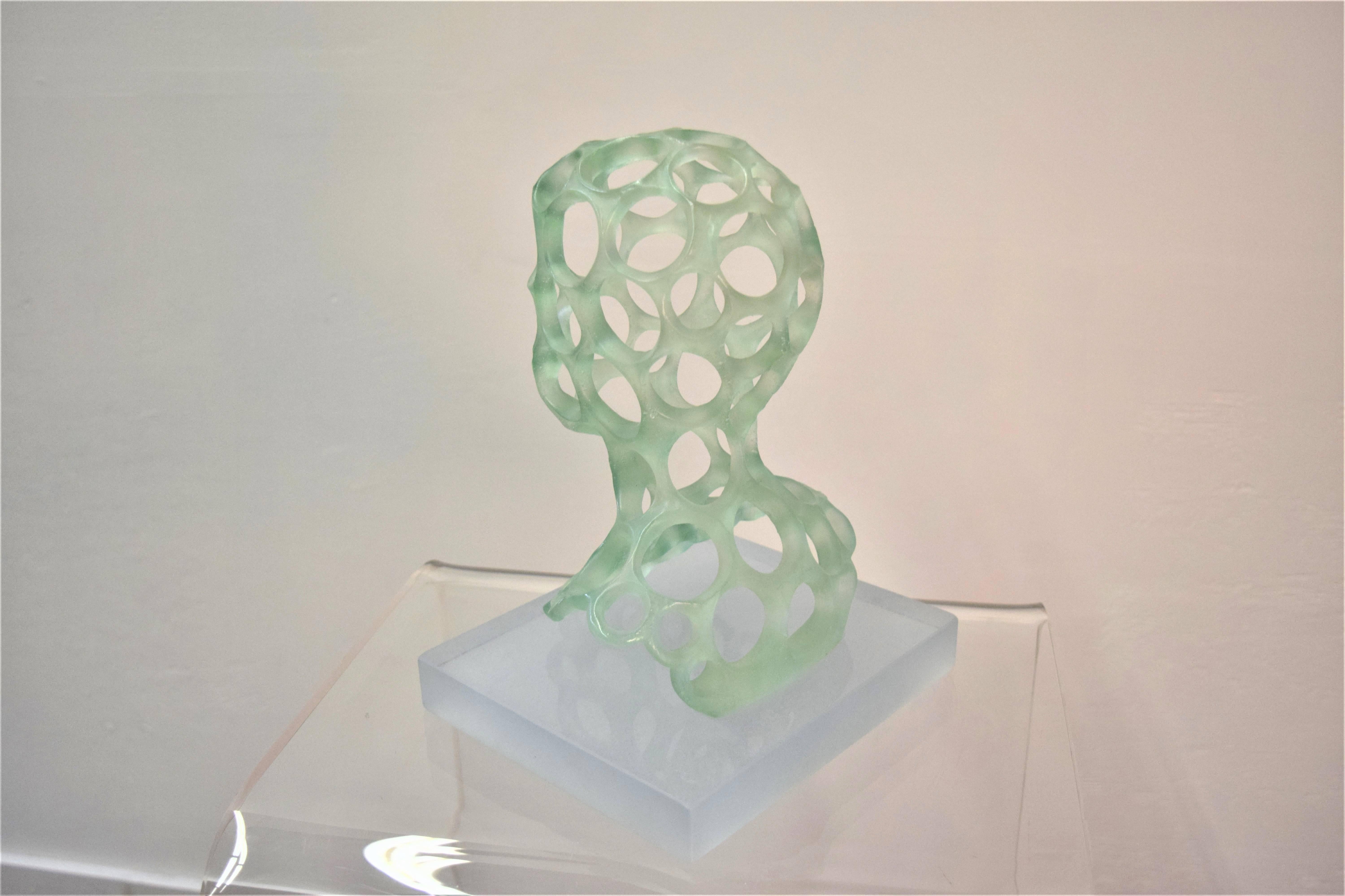 Contemporary Daum Glass Sculpture 'Reves' by Jean Faucheur