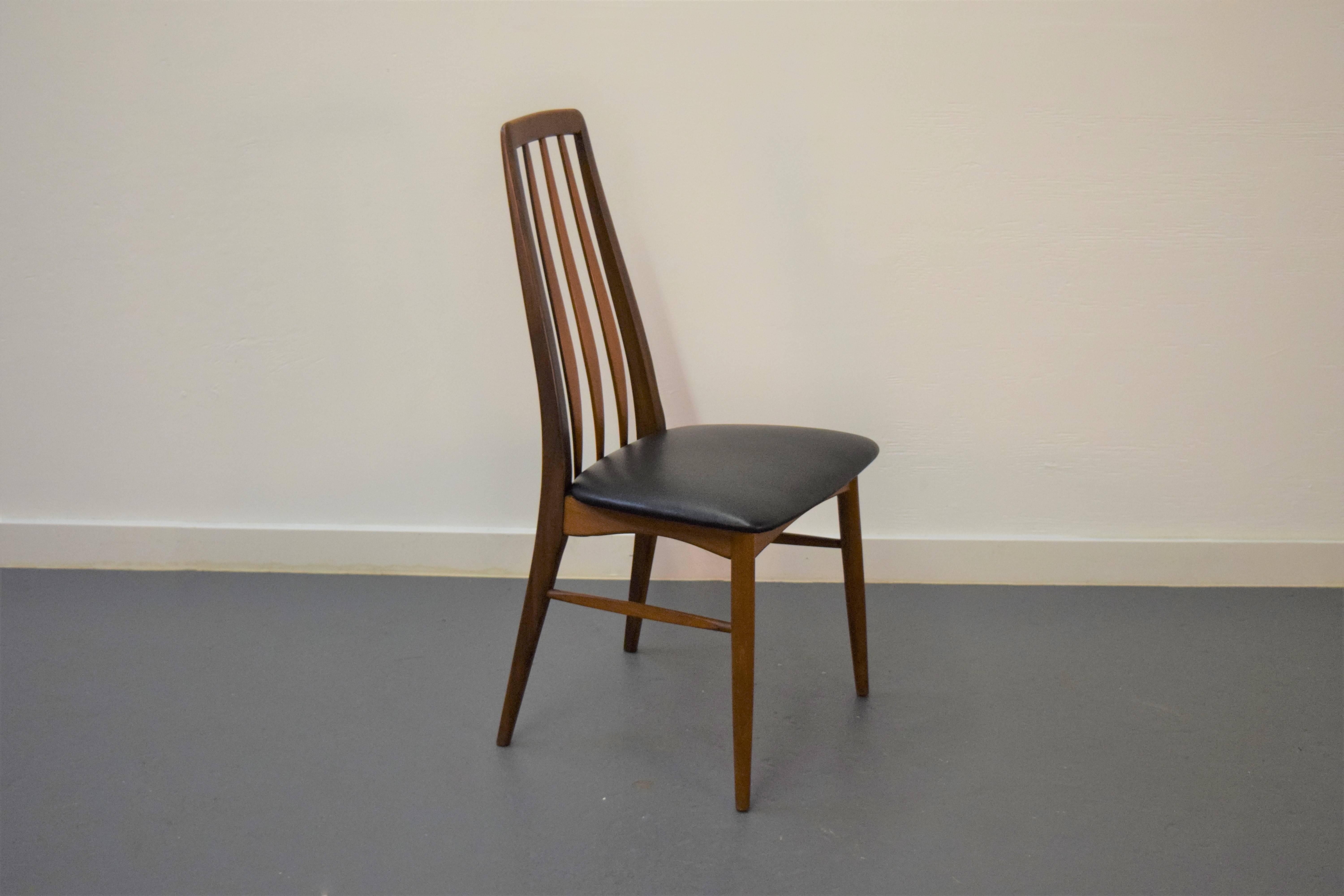 Set of six 'Eva' dining chairs by Niels Koefoed.