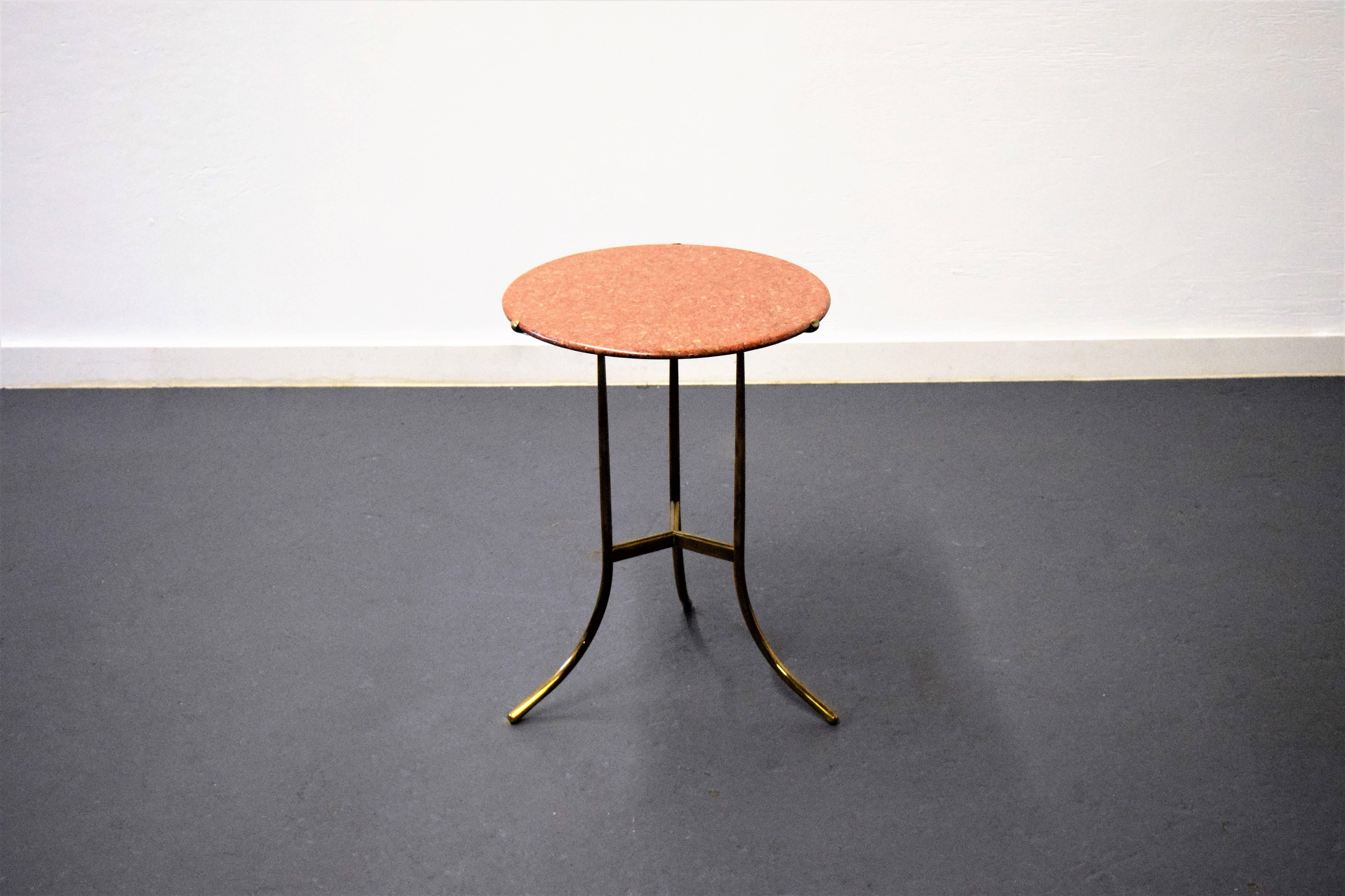 Mid-Century Modern Cedric Hartman Marble Side Table