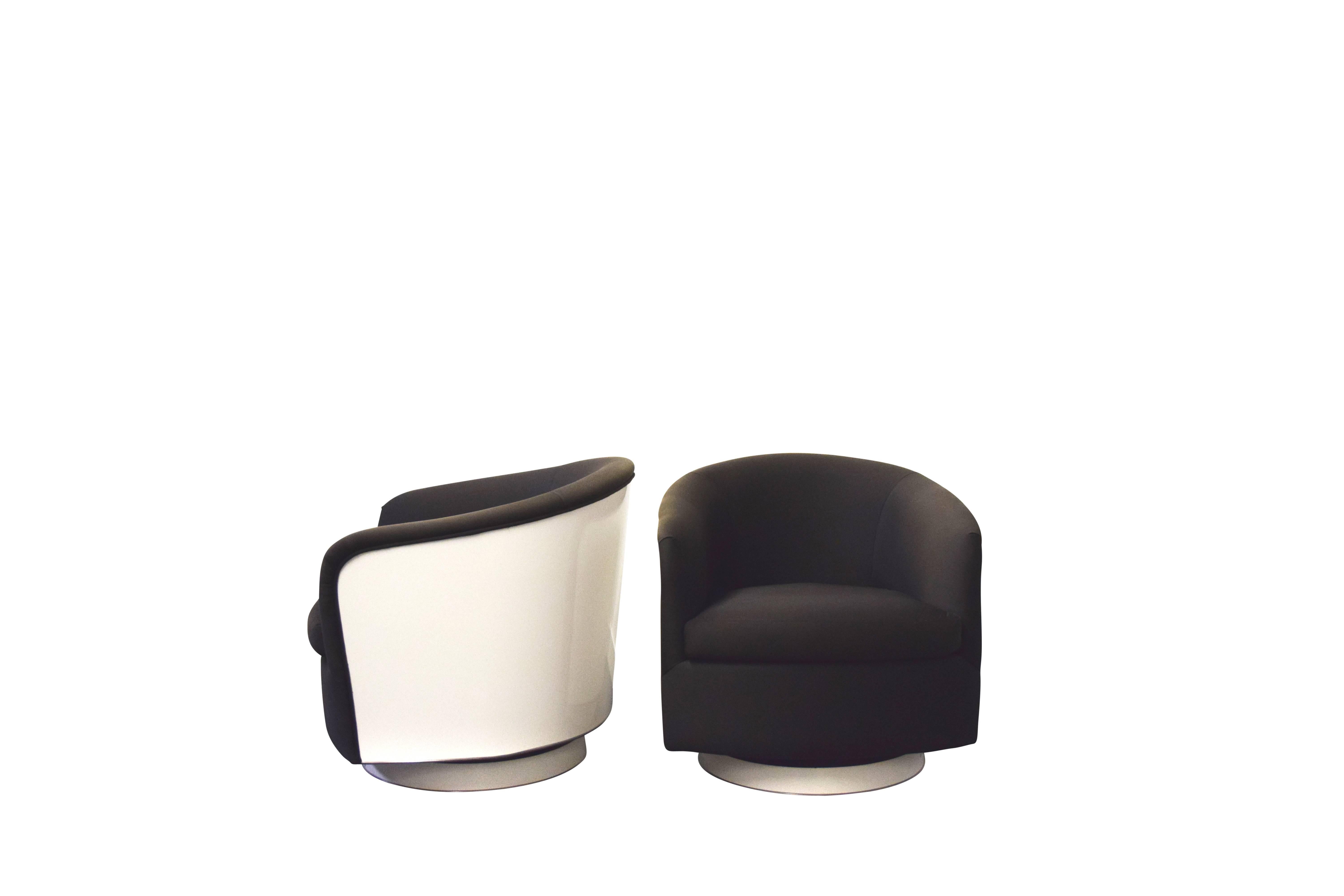 Mid-Century Modern Milo Baughman Swivel and Tilt Lounge Chairs
