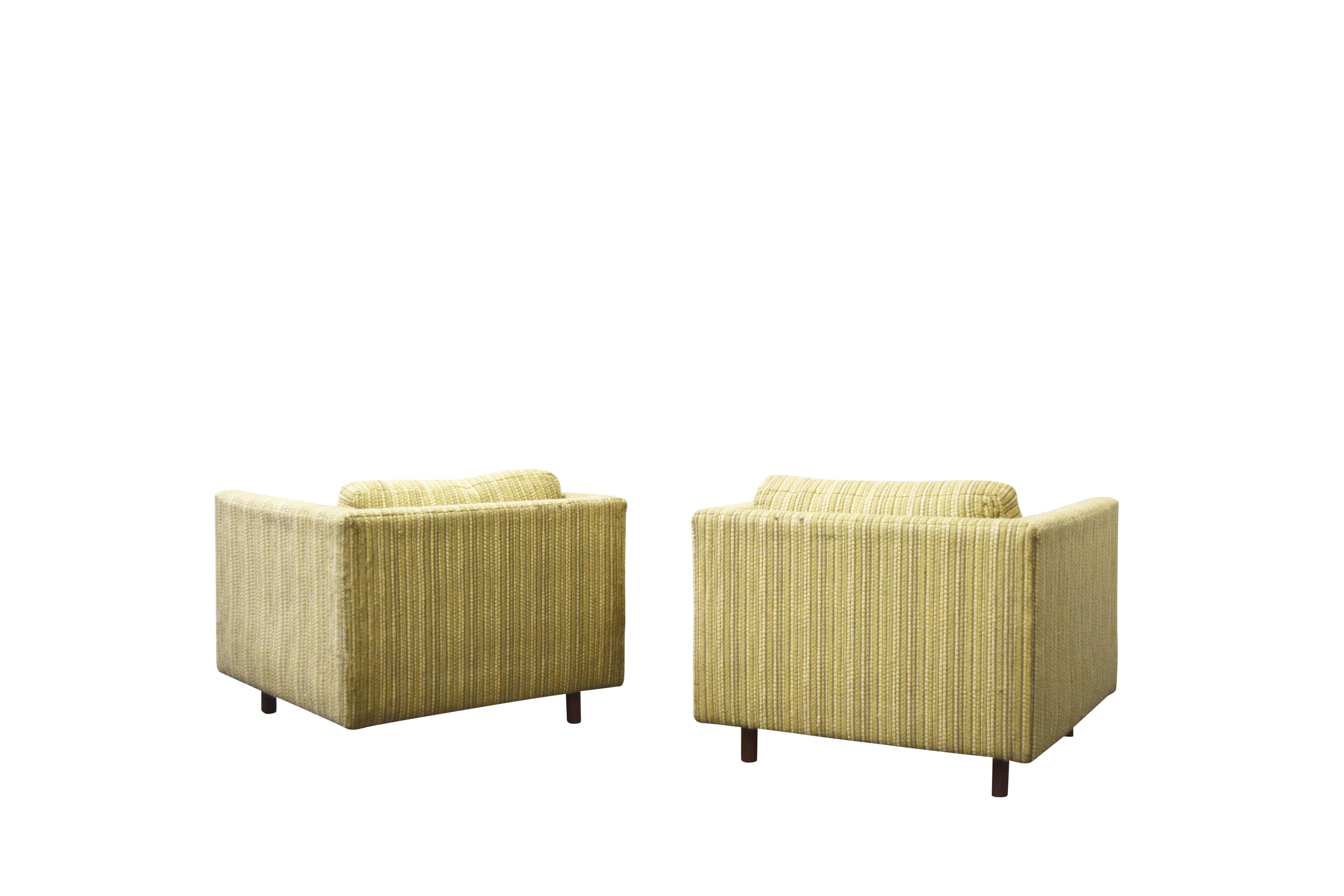 Mid-Century Modern Harvey Probber Cube Lounge Chairs For Sale