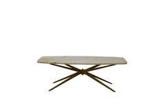Italian Marble-Top Starburst Coffee Table