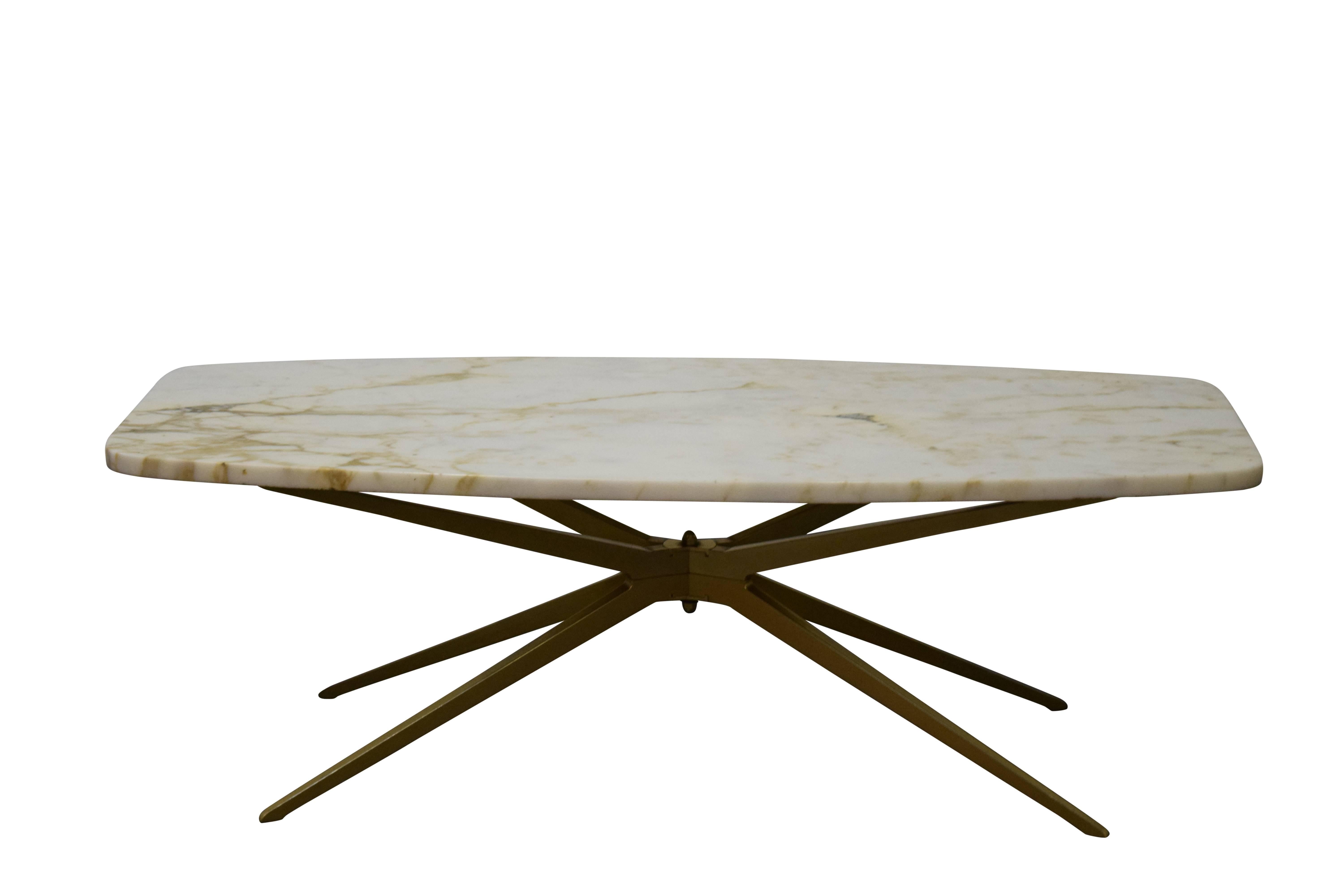 brass starburst round coffee table