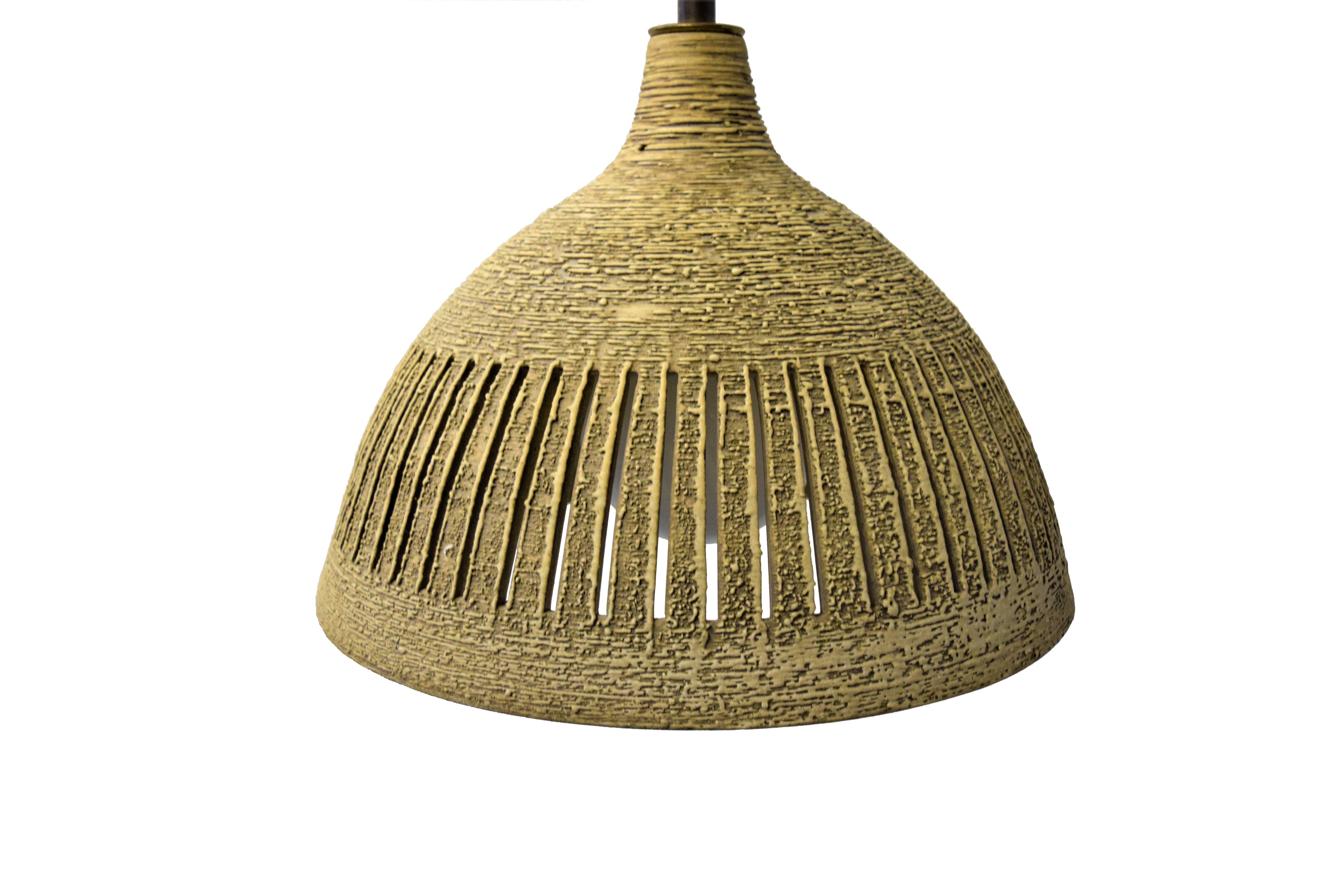 Mid-Century Modern Lee Rosen for Design Technics Ceramic Pendant Lamp