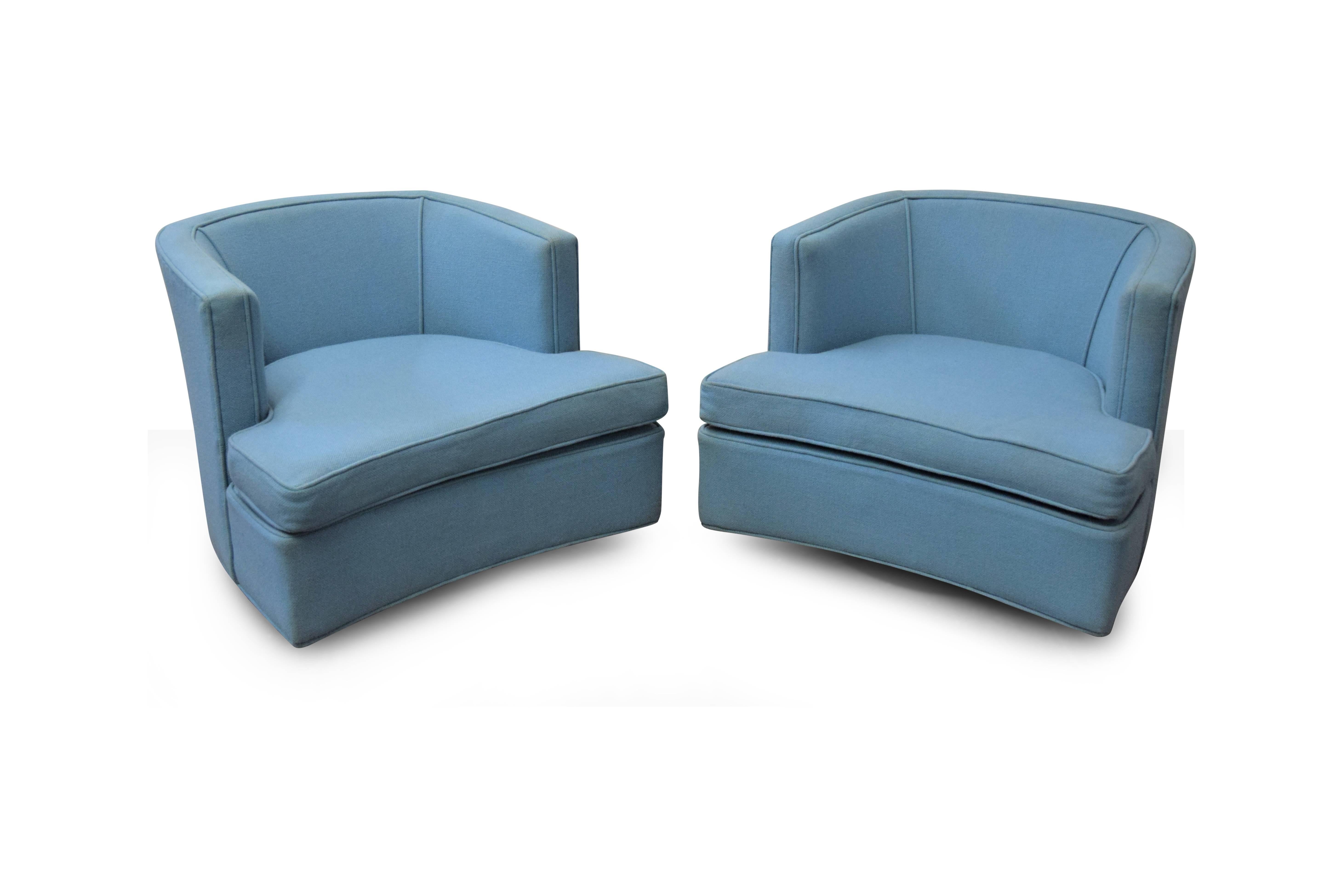 Pair of Harvey Probber Swivel Lounge Chairs 1
