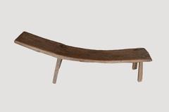 Andrianna Shamaris Wabi-Sabi Teak Wood Bench