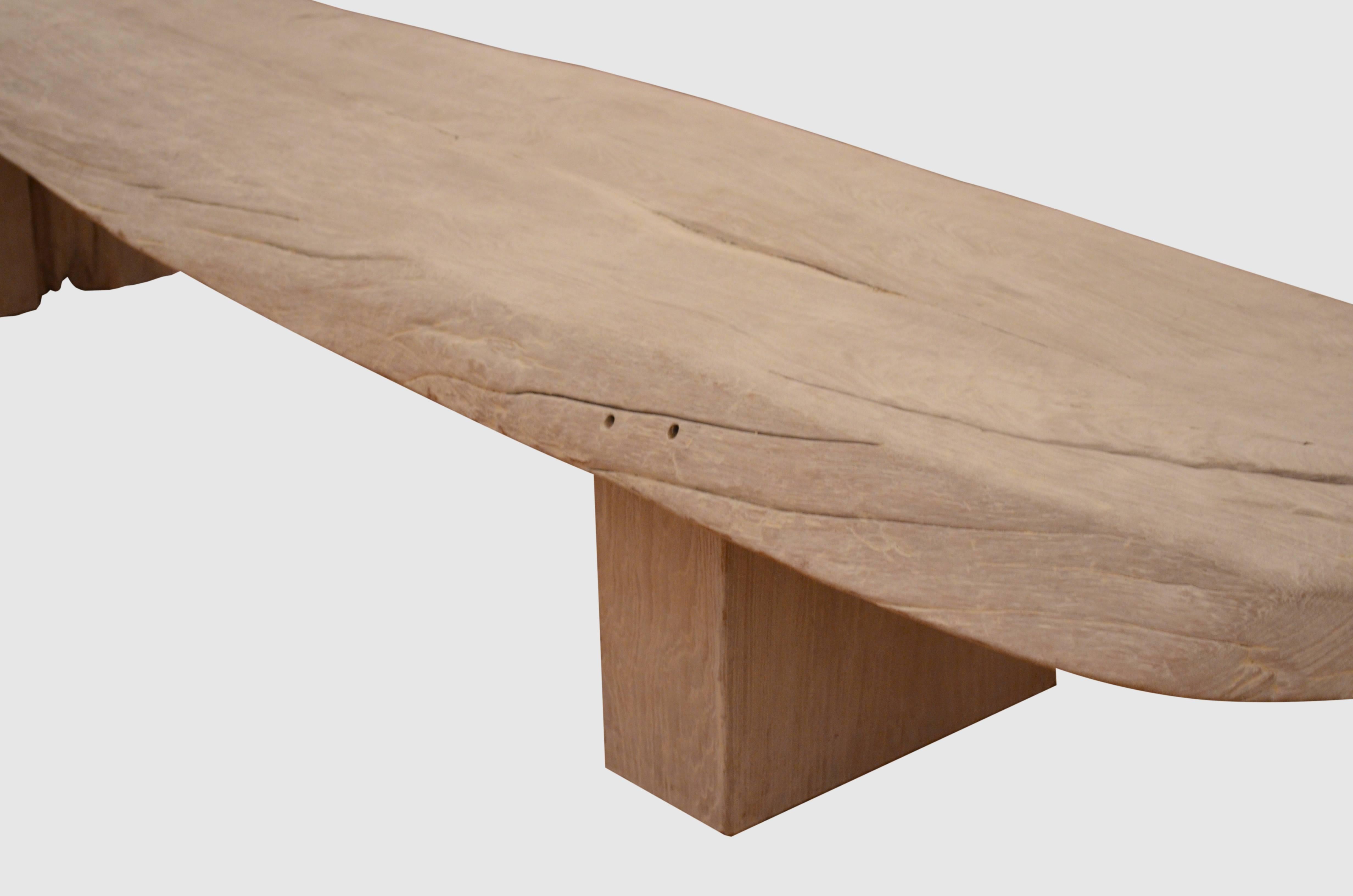 Organic Modern Andrianna Shamaris St. Barts Teak Wood Bench or Coffee Table