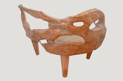 Organic Teak Wood White Wash Bench