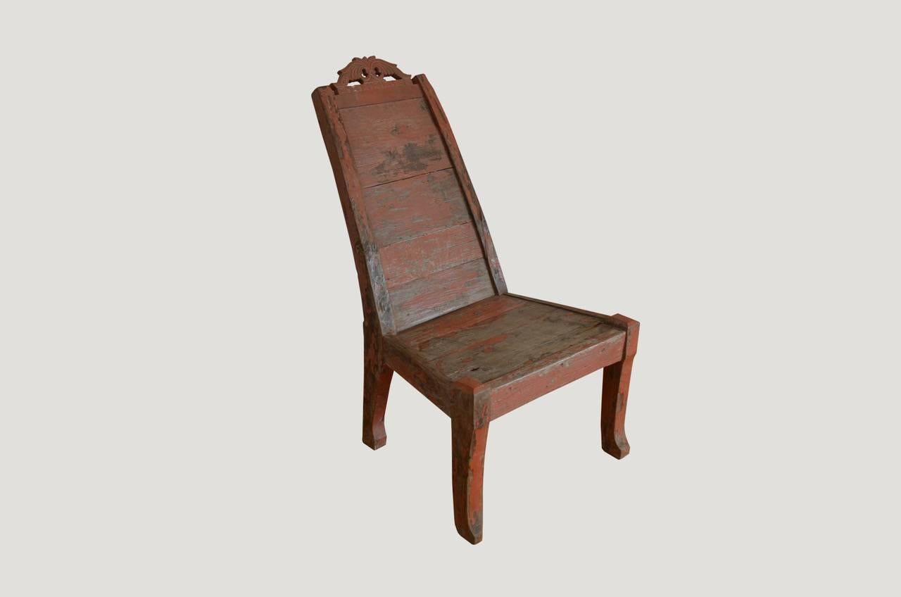 Hand-carved Andrianna Shamaris teak wood chair with original color. Perfect for inside or outside living.

Andrianna Shamaris. The Leader In Modern Organic Design™