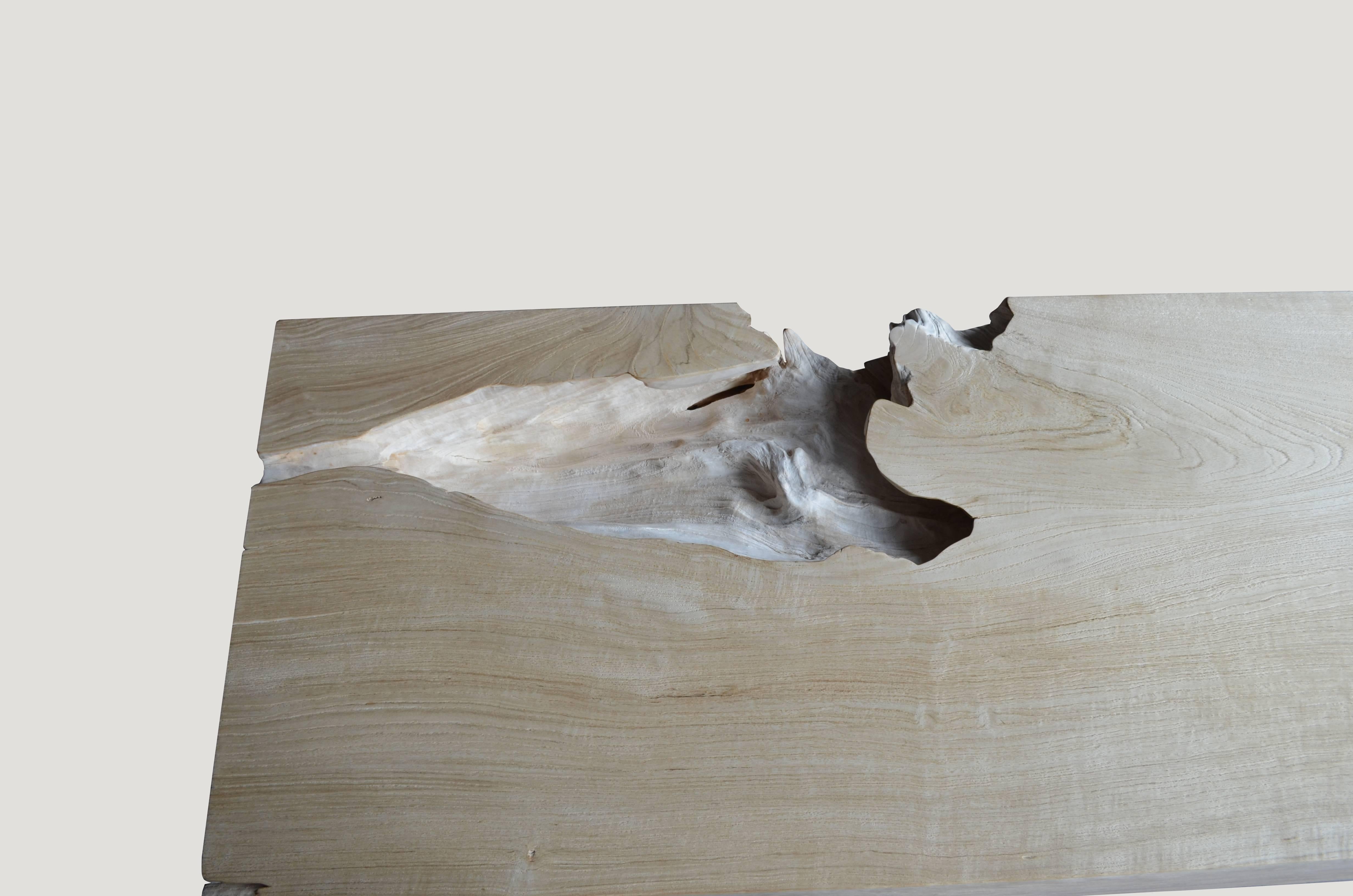 Bois Banc en bois de teck Andrianna Shamaris St. Barts en vente