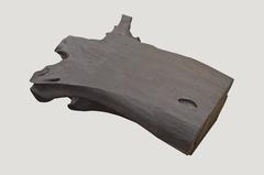 Triple Burnt Teak Wood Coffee Table