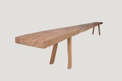 Antique Long Wabi Sabi Teak Bench
