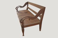 Andrianna Shamaris Teak Wood Carved Daybed