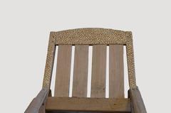 Andrianna Shamaris Shell Inlay Teak Wood Colonial Chair