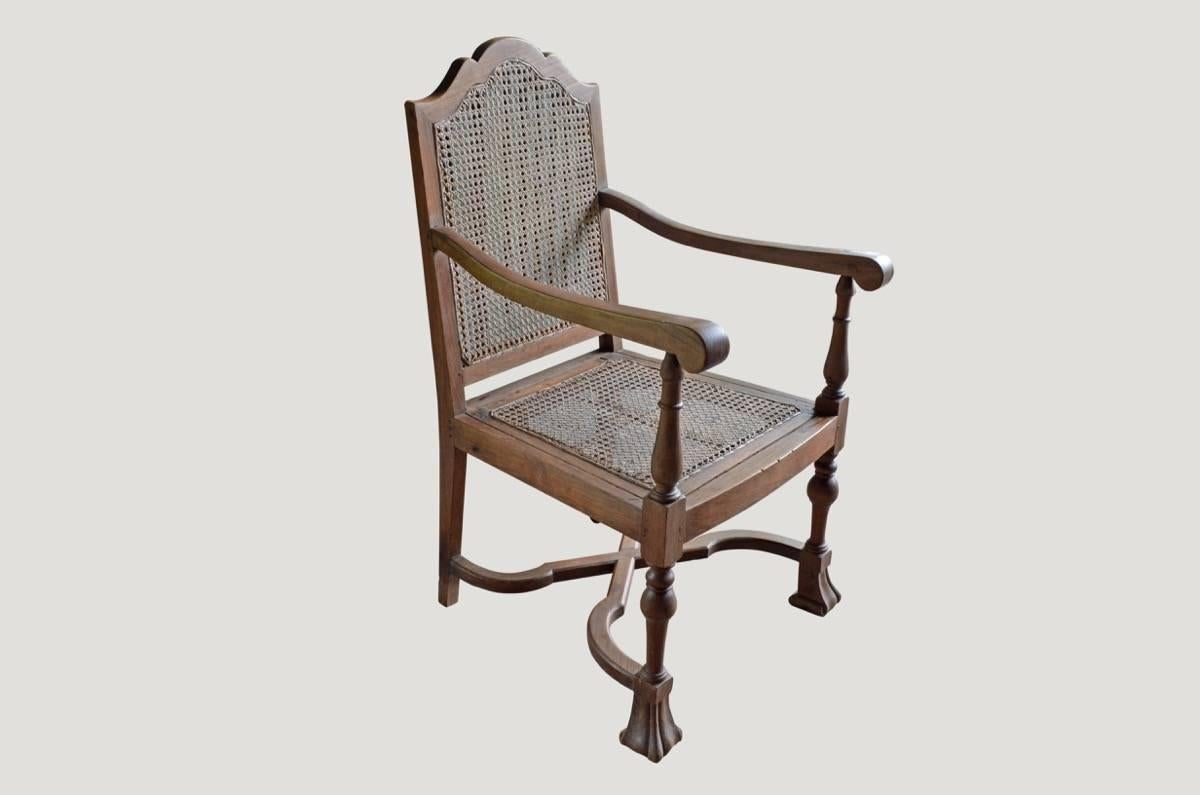 Hand-carved Andrianna Shamaris wooden chair with original hand woven rattan seat and backrest.

Andrianna Shamaris, Inc. The Leader In Modern Organic Design™
