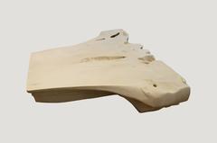 Andrianna Shamaris St. Barts Bleached Teak Wood Coffee Table