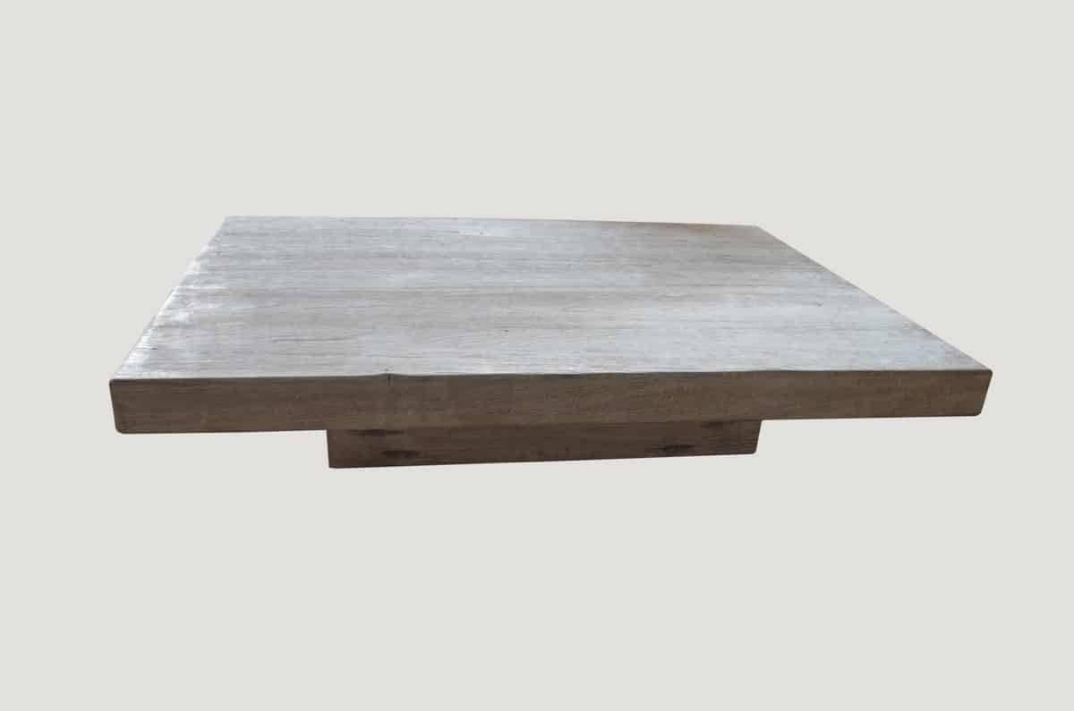Andrianna Shamaris Signature St. Barts Teak Wood Coffee Table In Excellent Condition For Sale In New York, NY