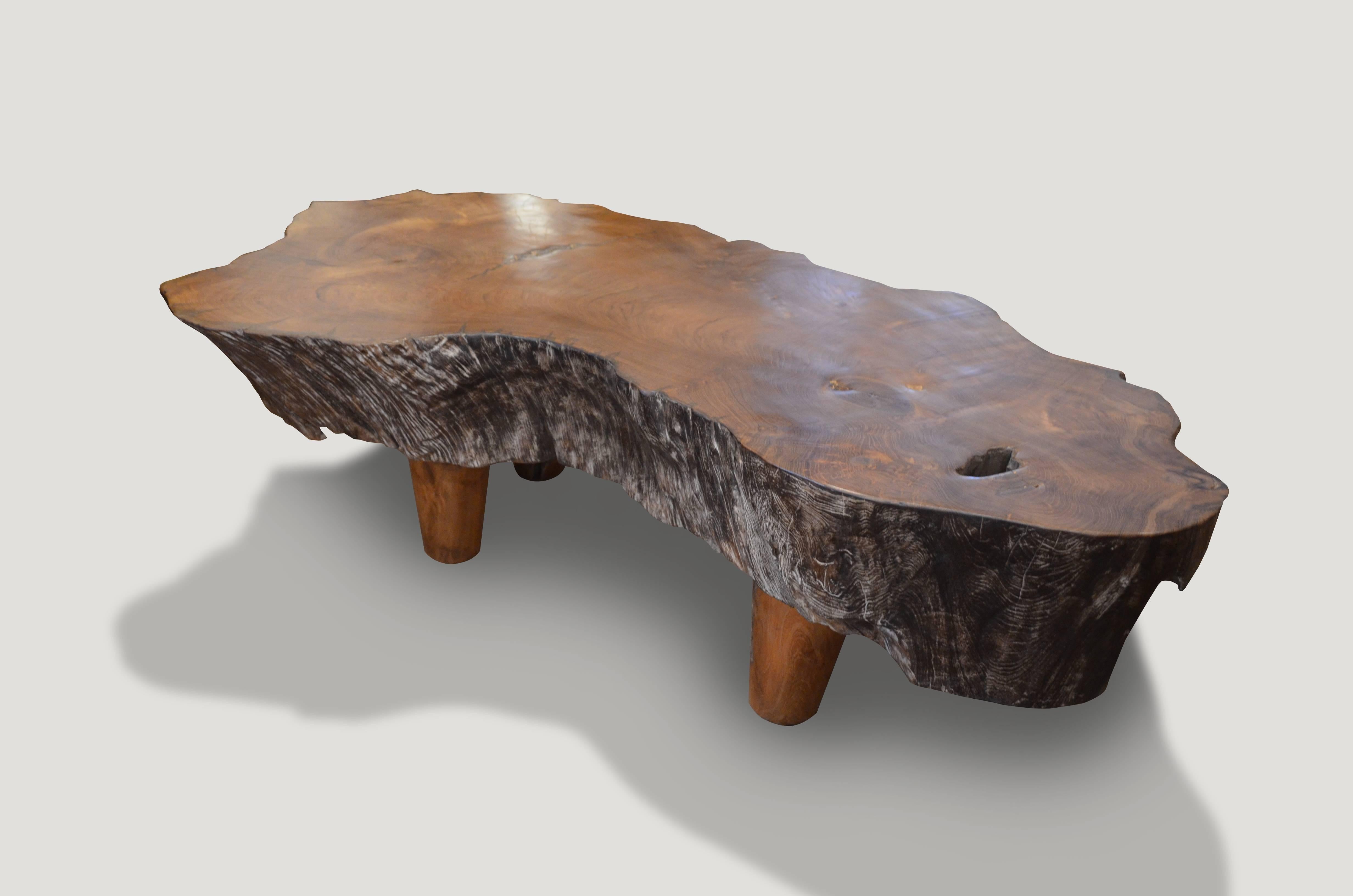 Mid-Century Organic Teak Wood Coffee Table In Excellent Condition In New York, NY