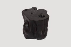 Andrianna Shamaris Triple Burnt Teak Wood Side Table