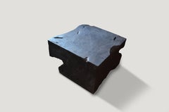 Triple Burnt Teak Wood Coffee or Side Table