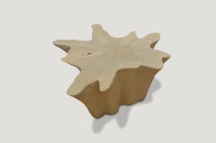 Andrianna Shamaris Bleached Teak Wood Coffee Table or Side Table