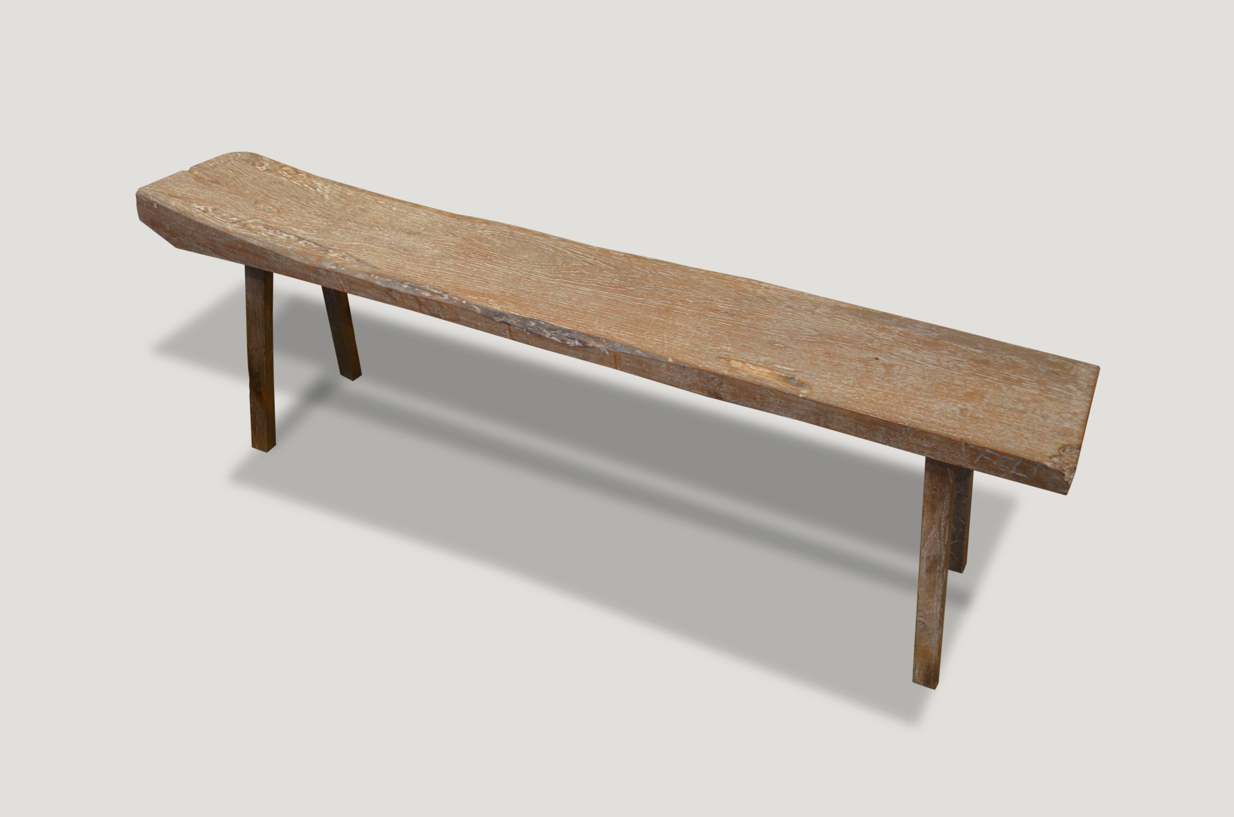 Andrianna Shamaris Wabi-Sabi Teak Wood Bench or Shelf In Excellent Condition In New York, NY