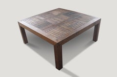 Andrianna Shamaris Slatted Teak Wood Coffee Table