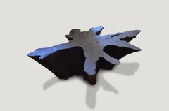 Andrianna Shamaris Charred Teak Wood Coffee Table