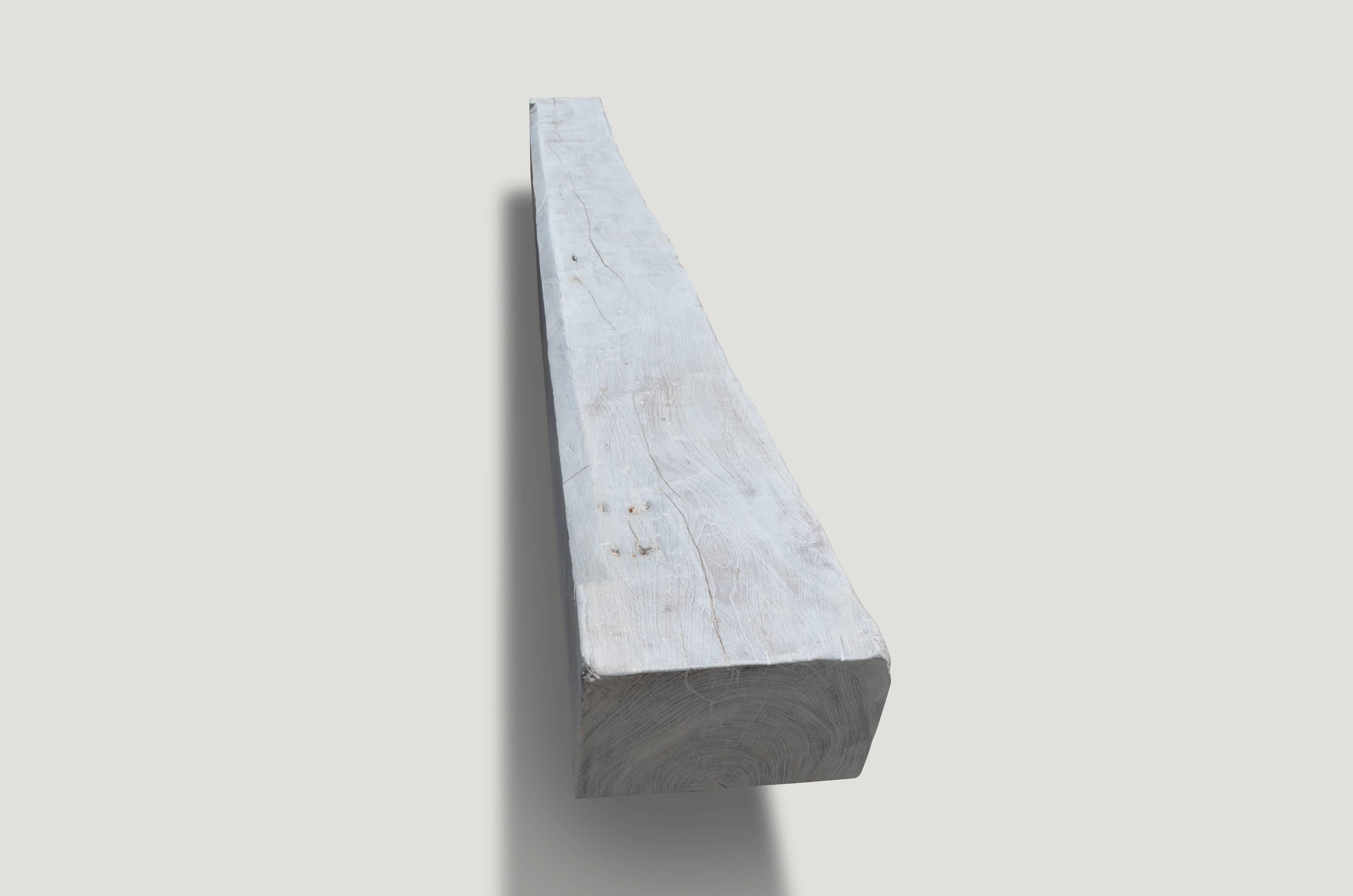 Organic Modern Andrianna Shamaris Super Long Teak Wood Bench
