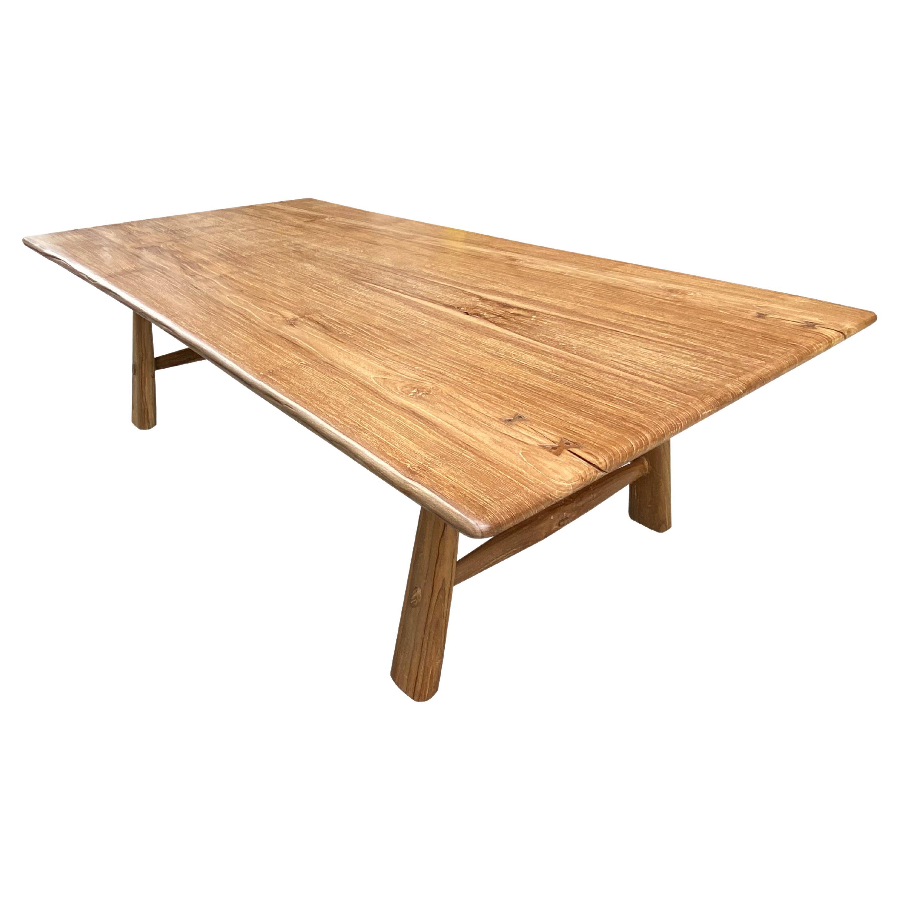 Andrianna Shamaris Midcentury Couture Teak Wood Dining Table For Sale