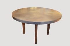 Andrianna Shamaris Black Walnut Wood Table and Resin Coated Top