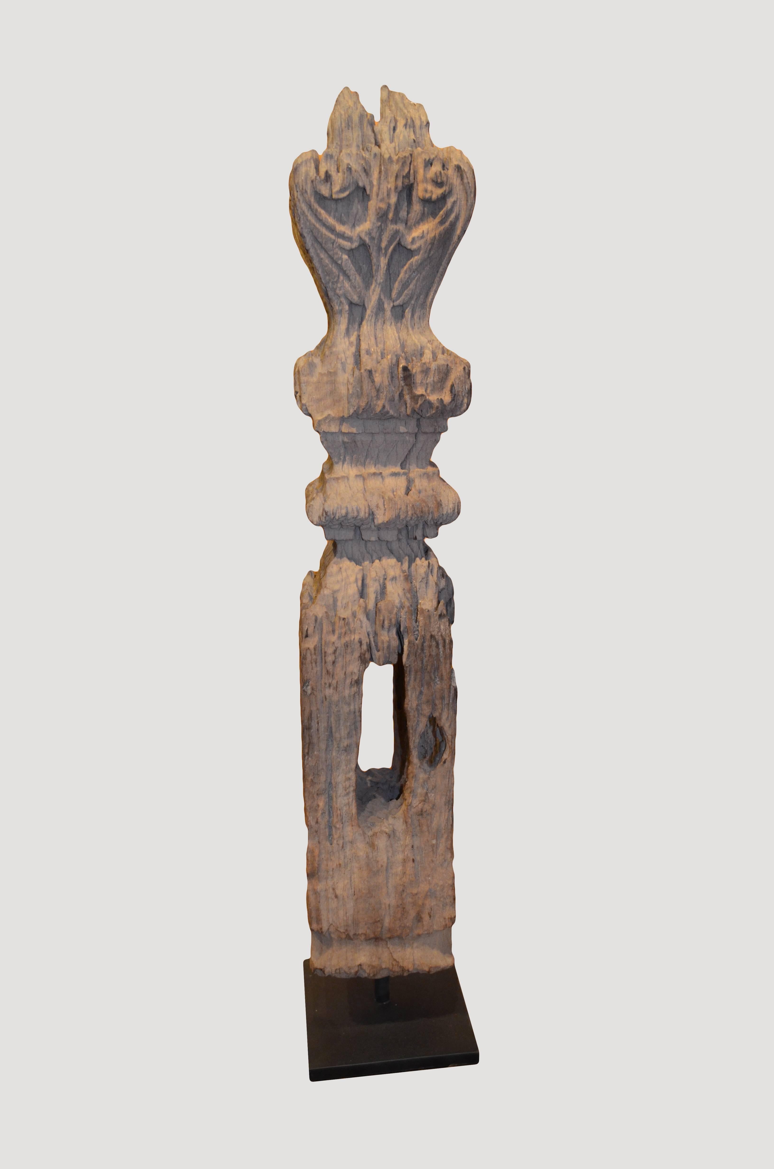 Antique iron wood sculpture from Kalimantan. Used to protect the home.

Andrianna Shamaris, Inc. The Leader In Modern Organic Design™