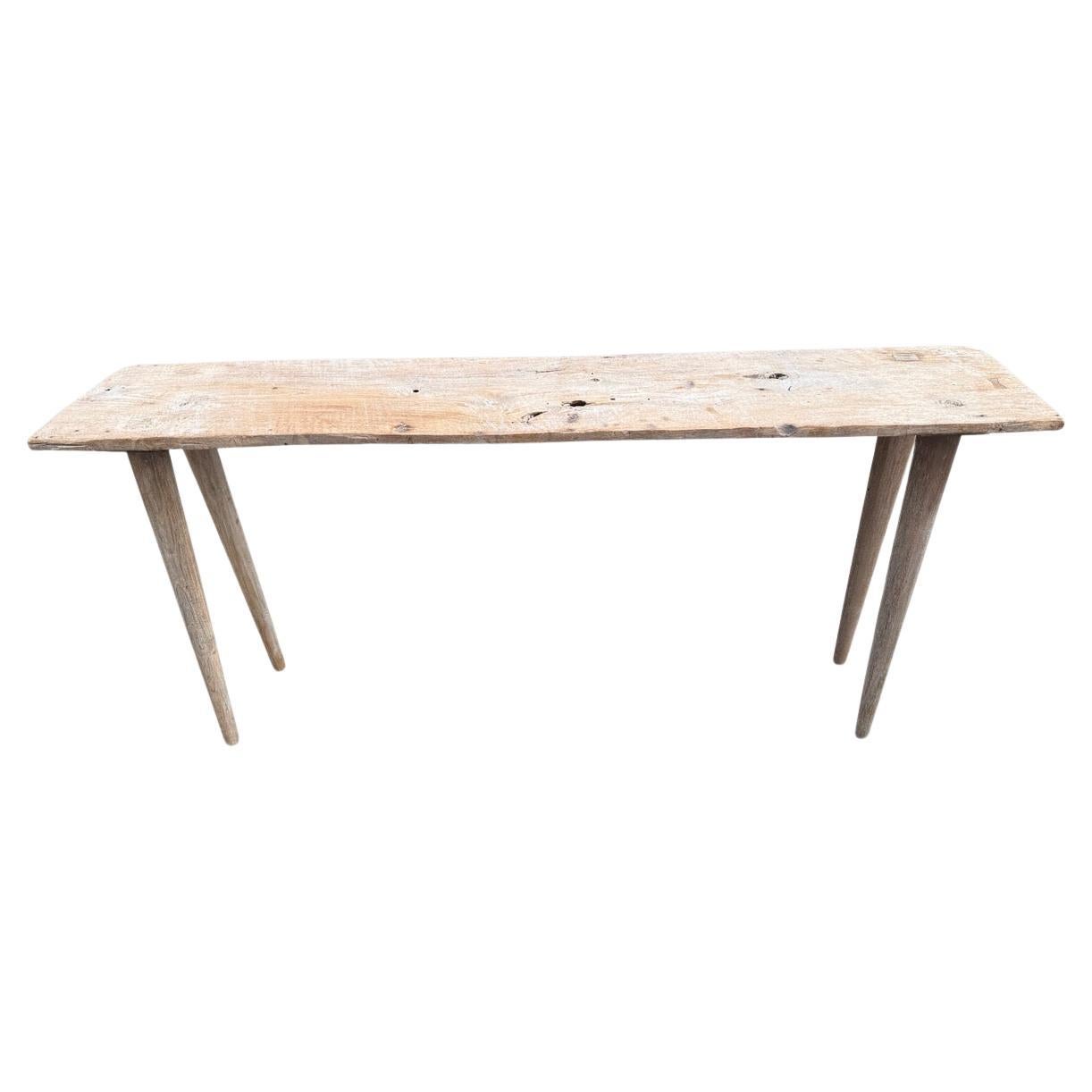 Tavolo consolle in legno di teak Andrianna Shamaris St. Barts