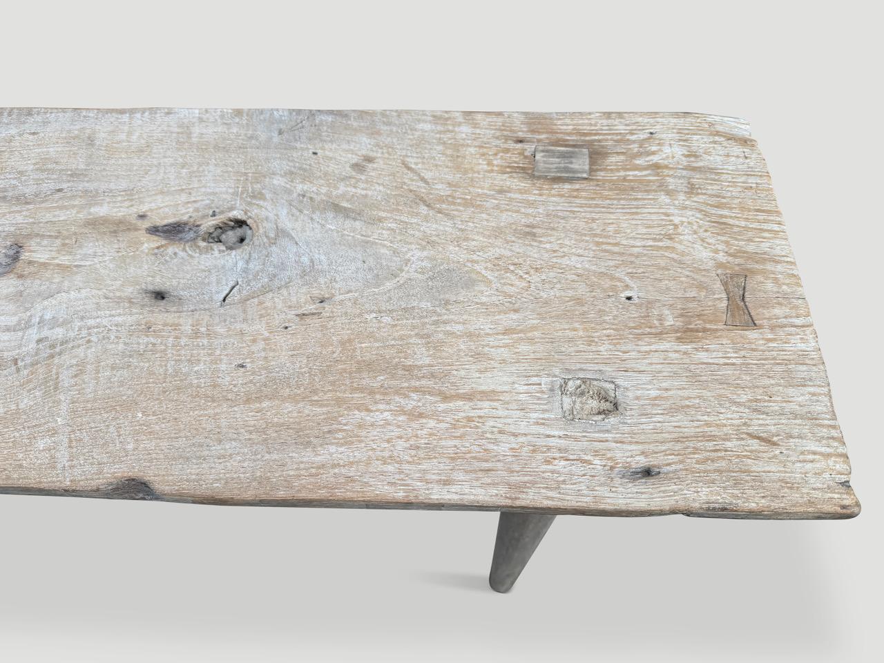 Andrianna Shamaris St. Barts Teak Wood Console Table For Sale 1