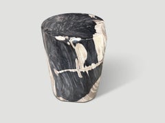 Andrianna Shamaris Modern Organic Petrified Wood Side Table