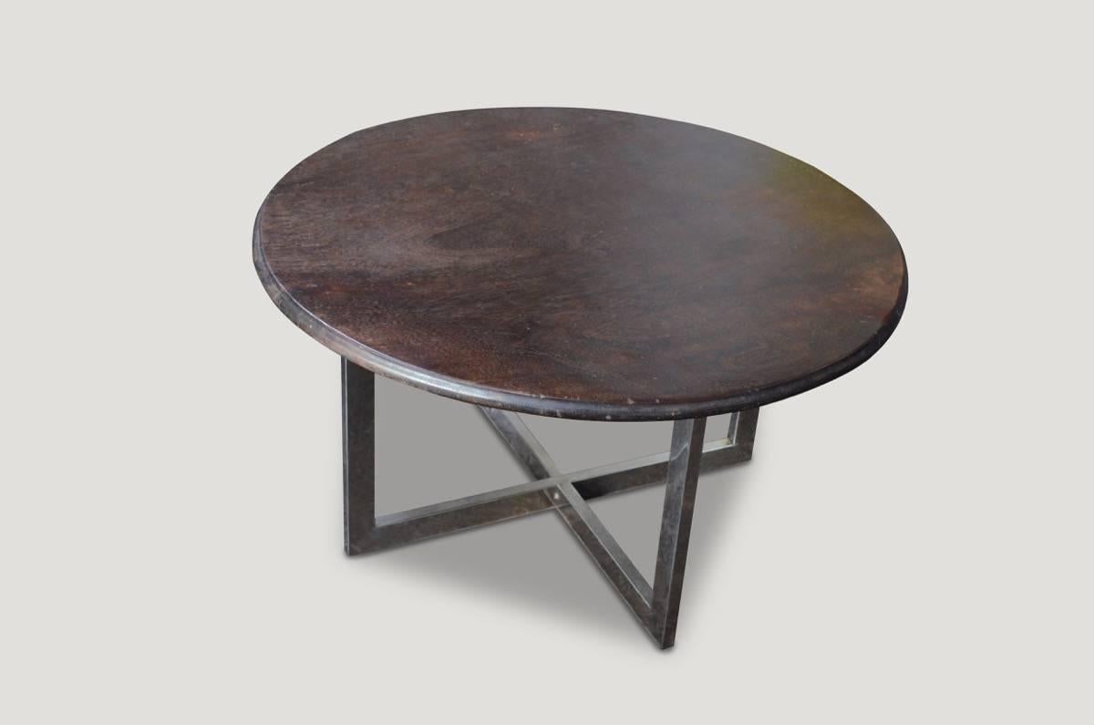 Andrianna Shamaris Ulin Wood Cocktail or Side Table In Excellent Condition In New York, NY