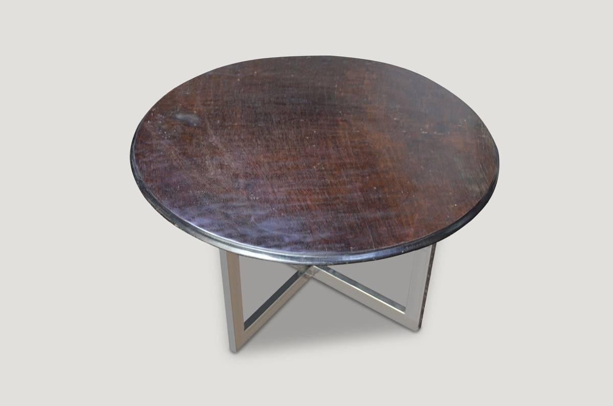 Contemporary Andrianna Shamaris Ulin Wood Cocktail or Side Table